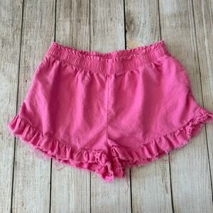 American Eagle (Aerie) Pink Linen Blend Ruffle Shorts – XL